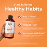 MaryRuth Organics Liquid Multivitamin+Hair Growth | Biotin 10000mcg | Lustriva Hair Growth Supplement | Clinically Tested in Women for Thicker Hair&Facial Wrinkle | Skin Care | Ages 18+ | 15.22 Fl Oz - Image 6