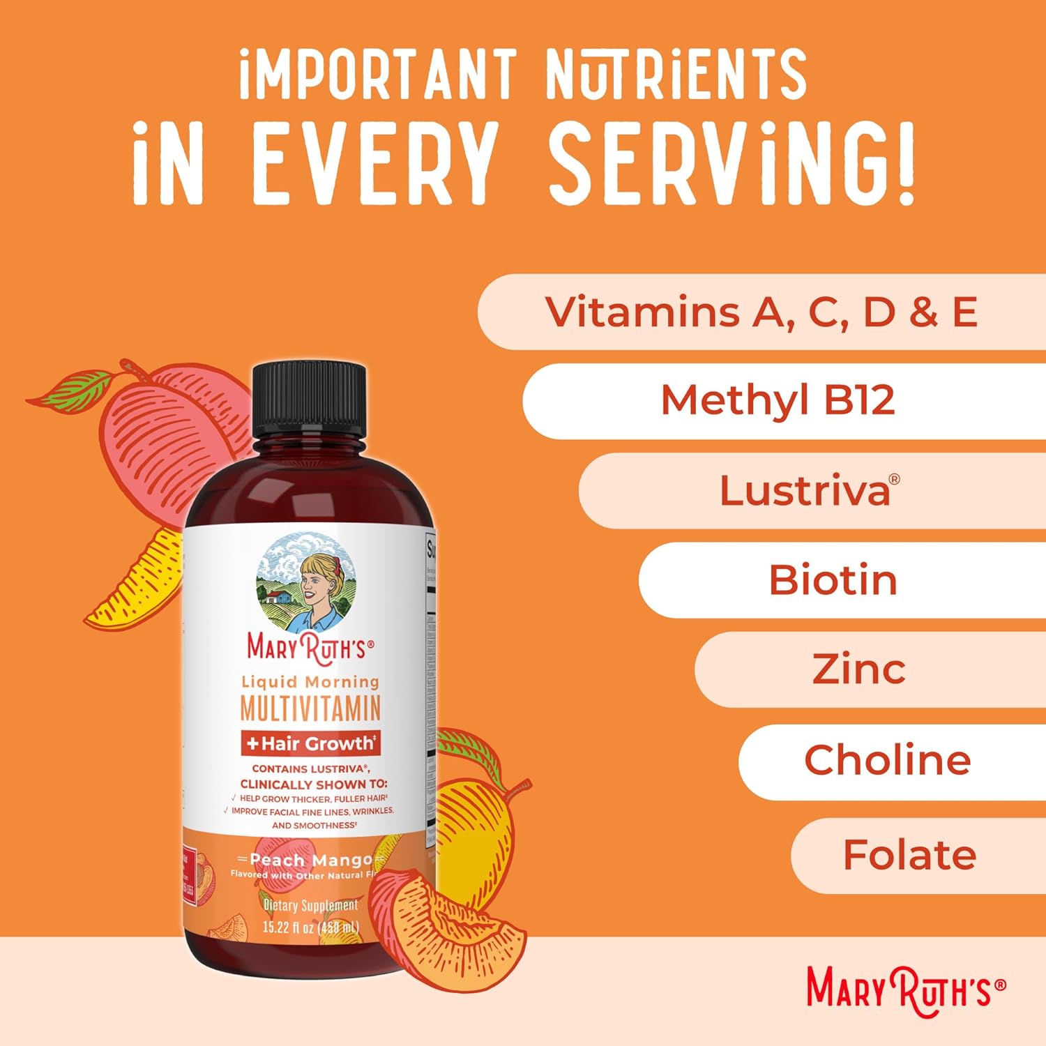 1760734256_MaryRuth-Organics-Liquid-MultivitaminHair-Growth-Biotin-10000mcg-Lustriva-Hair-Growth-Supplement-Clinically-Tested-in-Women-for-Thicker-HairFacial-Wrinkle-Skin-Care-Ages-18-15.22-Fl-Oz.jpg MaryRuth Organics Liquid Multivitamin+Hair Growth | Biotin 10000mcg | Lustriva Hair Growth Supplement | Clinically Tested in Women for Thicker Hair&Facial Wrinkle | Skin Care | Ages 18+ | 15.22 Fl Oz - Image 8