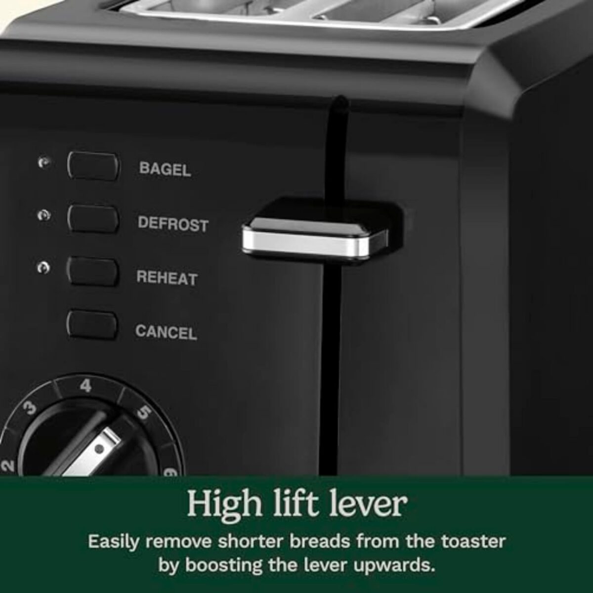 Cuisinart CPT-122BK 2-Slice Compact Plastic Toaster, Black - Image 6