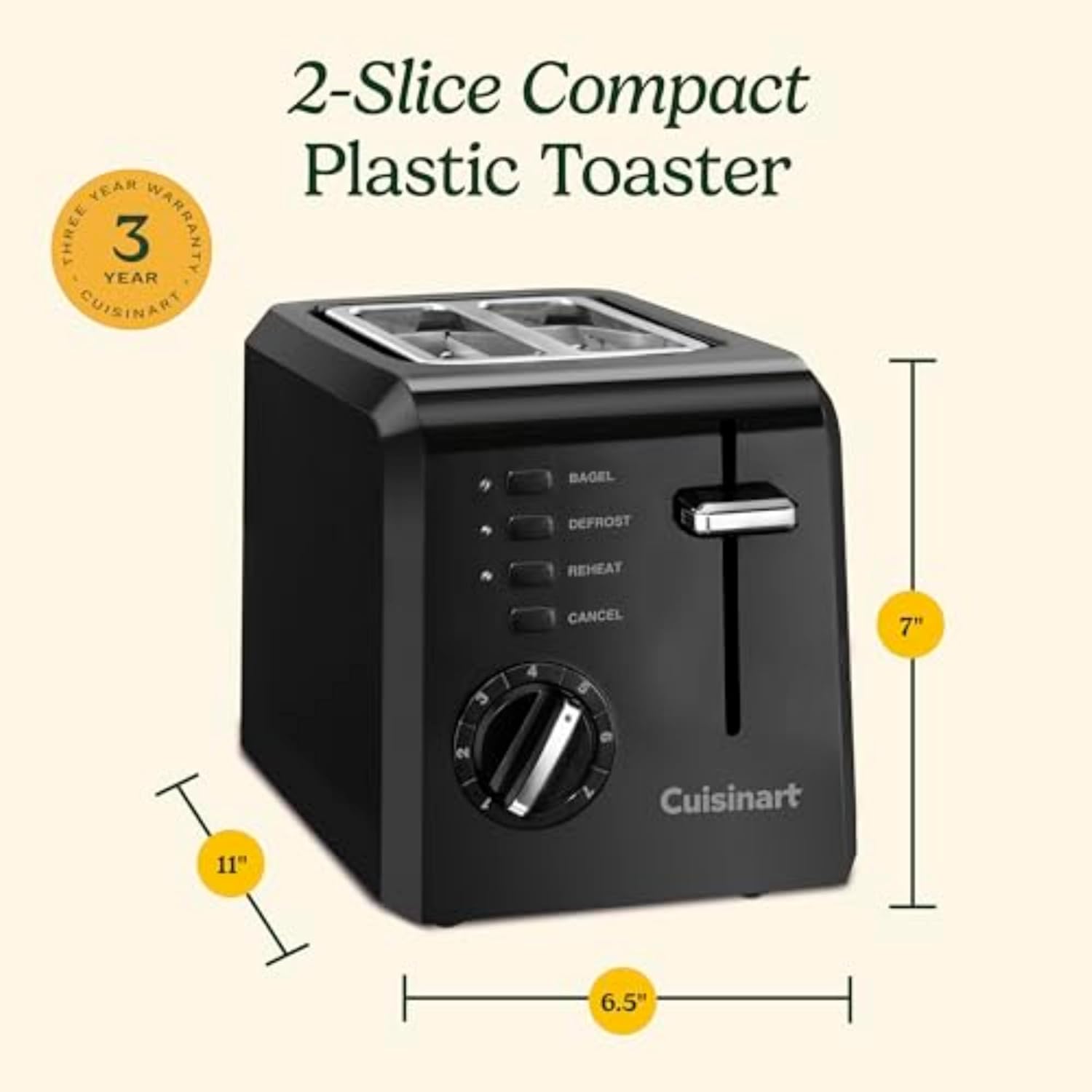 1760735746_Cuisinart-CPT-122BK-2-Slice-Compact-Plastic-Toaster-Black.jpg Cuisinart CPT-122BK 2-Slice Compact Plastic Toaster, Black - Image 7