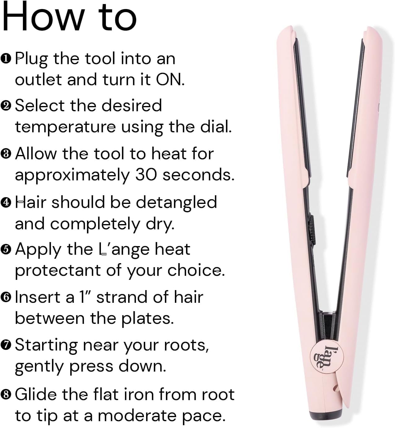 1760735814_LANGE-HAIR-Le-Ceramique-1-Pass-Flat-Iron-Hair-Straightener-Fast-Heating-Ceramic-Flat-Iron-Best-Hot-Tools-Professional-Hair-Straightener-to-Lock-in-Moisture-Shine-Blush.jpg L'ANGE HAIR Le Ceramique 1-Pass Flat Iron Hair Straightener | Fast Heating Ceramic Flat Iron | Best Hot Tools Professional Hair Straightener to Lock in Moisture & Shine | (Blush) - Image 5