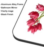 72" x 36"Bathroom Mirror, Matte Black Wall Mirror with Metal Frame, Decorative Rectangular Vanity Mirror for Bedroom Bathroom Living Room Entryway (Horizontal/Vertical) - Image 8