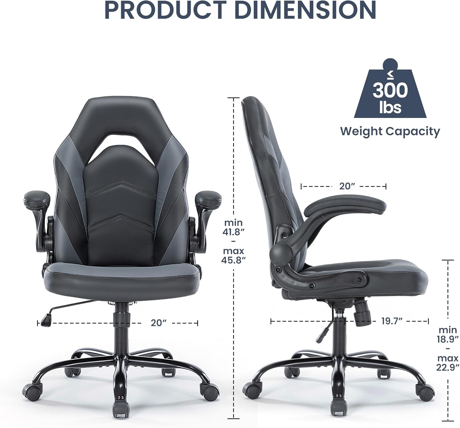 1760737826_Ergonomic-Gaming-Desk-Chair-Adjustable-PU-Leather-Swivel-Racing-Chair-with-Flip-up-Armrests-for-Home-Office-and-Entertainment-Perfect-for-Adults-Kids-and-Gamers.jpg Ergonomic Gaming Desk Chair - Adjustable PU Leather Swivel Racing Chair with Flip-up Armrests for Home Office and Entertainment, Perfect for Adults, Kids, and Gamers - Image 4