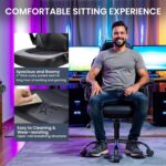 Ergonomic Gaming Desk Chair - Adjustable PU Leather Swivel Racing Chair with Flip-up Armrests for Home Office and Entertainment, Perfect for Adults, Kids, and Gamers - Image 6