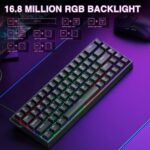 AULA WIN68 HE Mechanical Gaming Keyboard 60%, Hall Effect Magnetic Switch, Fast Trigger Mode Adjustable Actuation, 8000Hz Polling Rate, RGB Backlit, Wired Black Keyboard for Laptop/PC Gamer - Image 7
