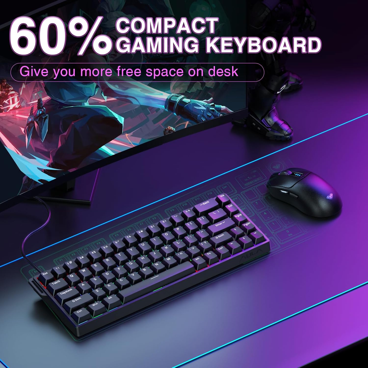 1760738107_AULA-WIN68-HE-Mechanical-Gaming-Keyboard-60-Hall-Effect-Magnetic-Switch-Fast-Trigger-Mode-Adjustable-Actuation-8000Hz-Polling-Rate-RGB-Backlit-Wired-Black-Keyboard-for-LaptopPC-Gamer.jpg AULA WIN68 HE Mechanical Gaming Keyboard 60%, Hall Effect Magnetic Switch, Fast Trigger Mode Adjustable Actuation, 8000Hz Polling Rate, RGB Backlit, Wired Black Keyboard for Laptop/PC Gamer - Image 8