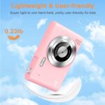 Digital Camera, Camera for Kids, UHD 4K 48MP Point and Shoot Digital Cameras with 64GB SD Card and 16X Digital Zoom Anti Shake, Compact Portable Small Gift for Boys Girls Students, Pink - Image 8