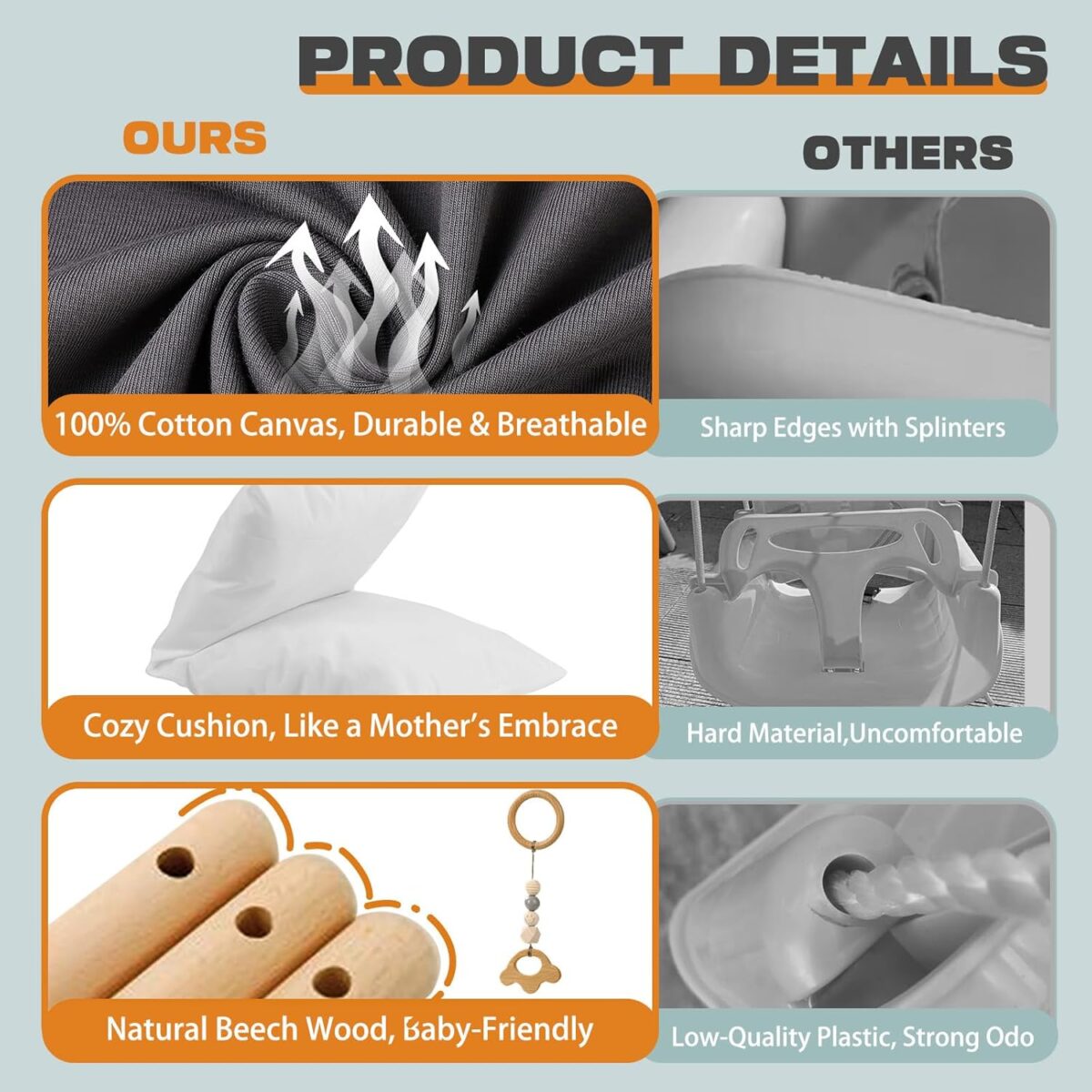2-in-1 Baby Jumper & Swing - Foldable Stand, Stable Toddler Swing Set for Indoor & Outdoor Use - Image 4