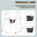 2-in-1 Baby Jumper & Swing - Foldable Stand, Stable Toddler Swing Set for Indoor & Outdoor Use - Image 8
