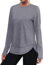 XIEERDUO Women's Workout Tops Long Sleeve Quick Dry UPF 50+ Sun Protection Shirts for Hiking Running S-3XL - Image 3