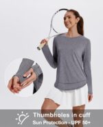 XIEERDUO Women's Workout Tops Long Sleeve Quick Dry UPF 50+ Sun Protection Shirts for Hiking Running S-3XL - Image 5