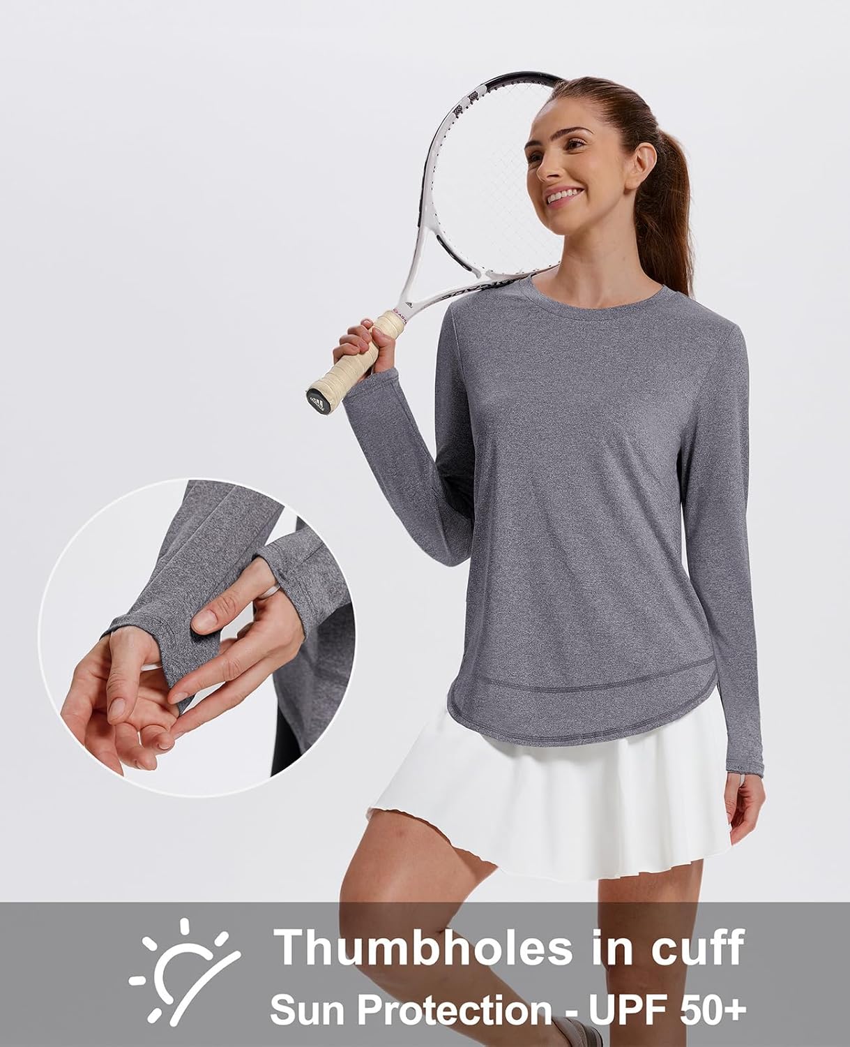 1760740812_XIEERDUO-Womens-Workout-Tops-Long-Sleeve-Quick-Dry-UPF-50-Sun-Protection-Shirts-for-Hiking-Running-S-3XL.jpg XIEERDUO Women's Workout Tops Long Sleeve Quick Dry UPF 50+ Sun Protection Shirts for Hiking Running S-3XL - Image 5