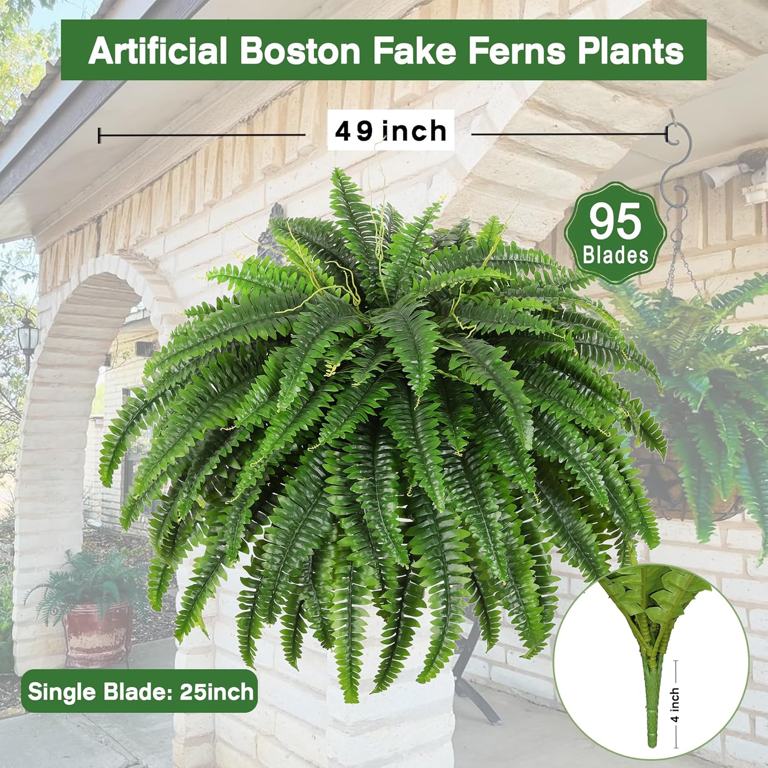 1760741817_Single-Silky-Artificial-Boston-Fern-Bush-49Inch-Large-Artificial-Ferns-for-Outdoors-Large-Faux-Ferns-Artificial-PlantsSuitable-for-Decorating-Office-Living-Room-Faux-Greenery95Branches.jpg Single Silky Artificial Boston Fern Bush, 49Inch Large Artificial Ferns for Outdoors, Large Faux Ferns Artificial Plants,Suitable for Decorating Office, Living Room Faux Greenery,95Branches - Image 3