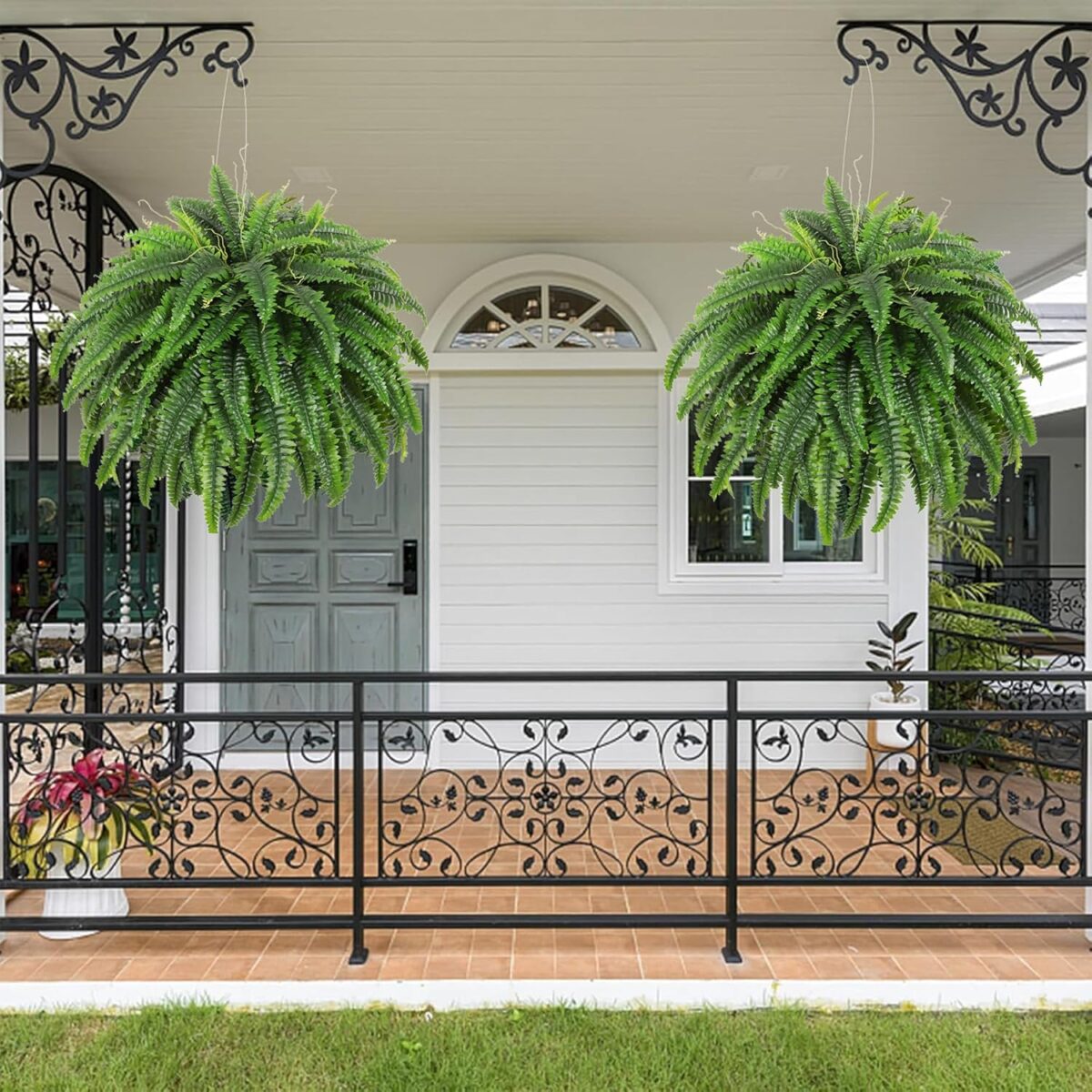 Single Silky Artificial Boston Fern Bush, 49Inch Large Artificial Ferns for Outdoors, Large Faux Ferns Artificial Plants,Suitable for Decorating Office, Living Room Faux Greenery,95Branches - Image 6