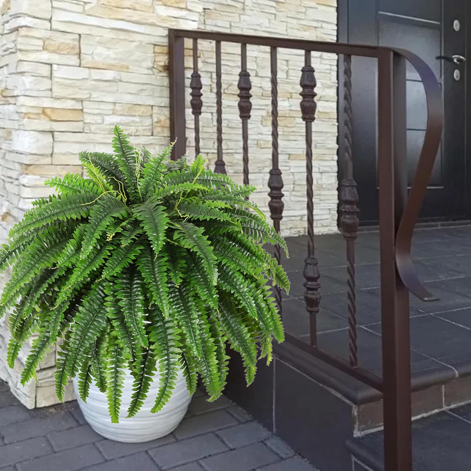 1760741826_Single-Silky-Artificial-Boston-Fern-Bush-49Inch-Large-Artificial-Ferns-for-Outdoors-Large-Faux-Ferns-Artificial-PlantsSuitable-for-Decorating-Office-Living-Room-Faux-Greenery95Branches.jpg Single Silky Artificial Boston Fern Bush, 49Inch Large Artificial Ferns for Outdoors, Large Faux Ferns Artificial Plants,Suitable for Decorating Office, Living Room Faux Greenery,95Branches - Image 8