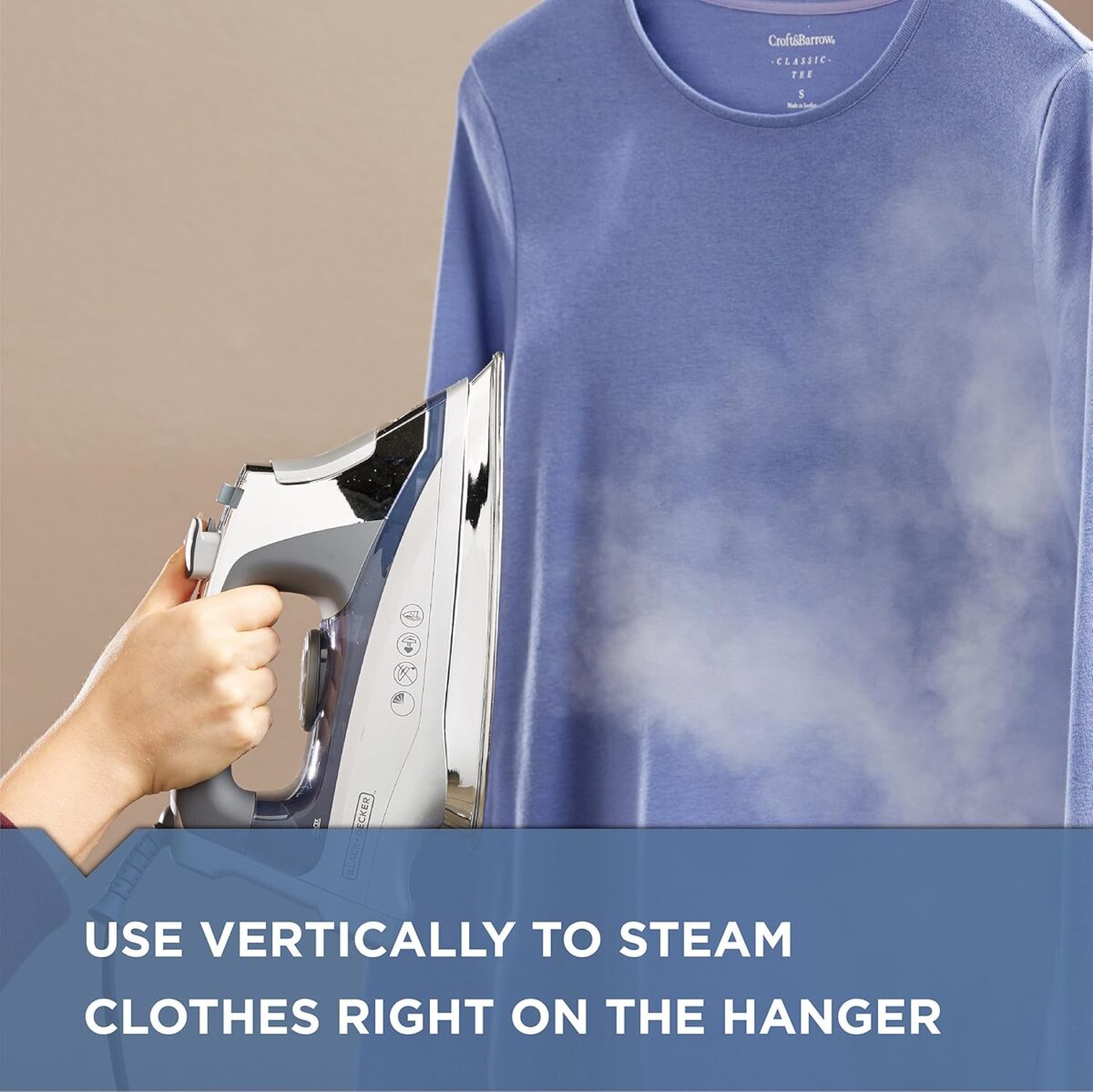 BLACK+DECKER Allure Professional Steam Iron, Blue, D3030 - Image 6