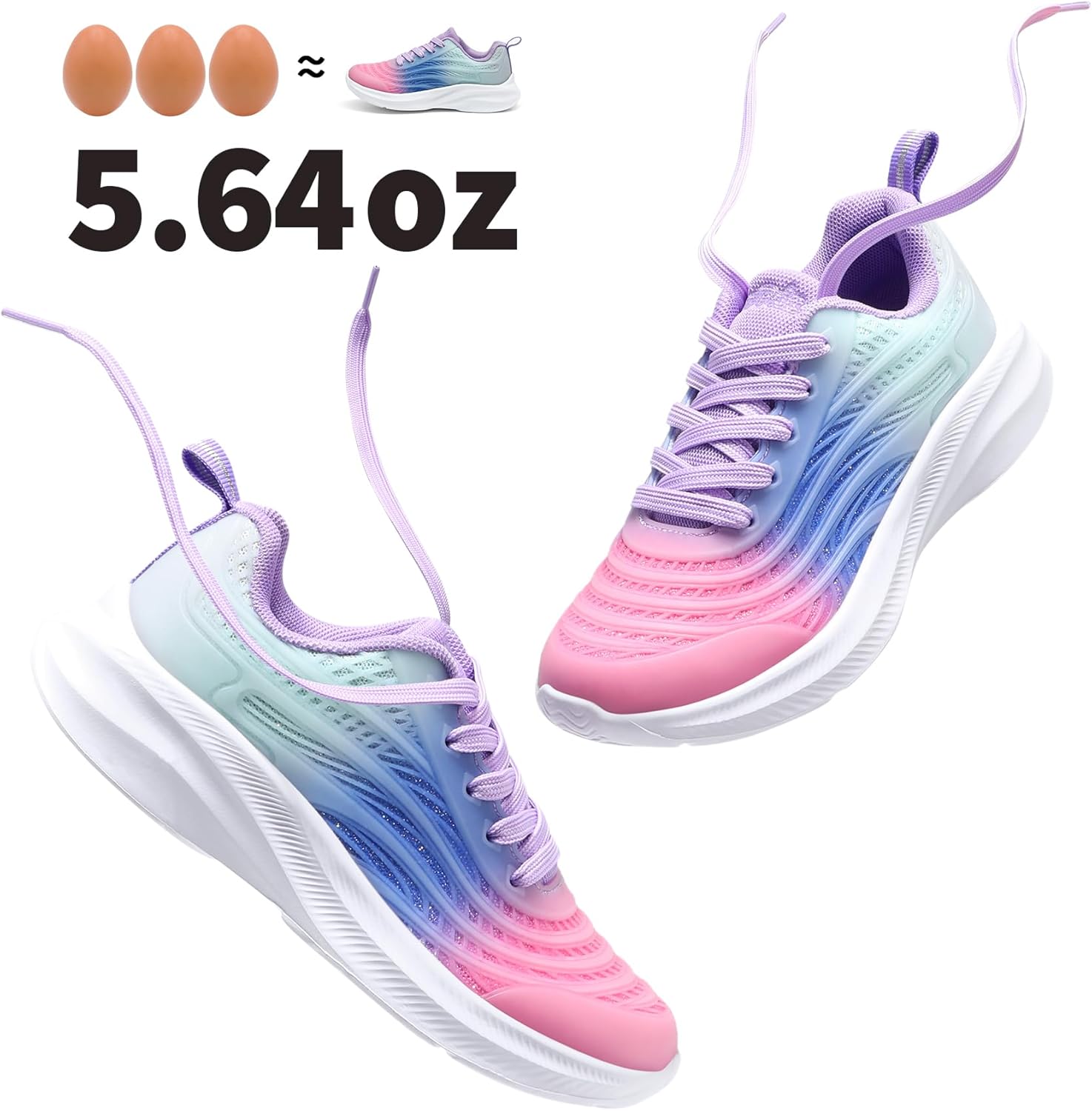 1760821632_DREAM-PAIRS-Girls-Boys-Shoes-Kids-Lace-up-Tennis-Sparkle-Glitter-Athletic-Running-Sneakers.jpg DREAM PAIRS Girls Boys Shoes Kids Lace up Tennis Sparkle Glitter Athletic Running Sneakers - Image 3