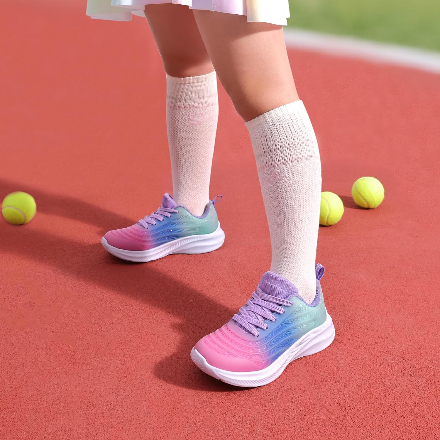 1760821636_DREAM-PAIRS-Girls-Boys-Shoes-Kids-Lace-up-Tennis-Sparkle-Glitter-Athletic-Running-Sneakers.jpg DREAM PAIRS Girls Boys Shoes Kids Lace up Tennis Sparkle Glitter Athletic Running Sneakers - Image 5