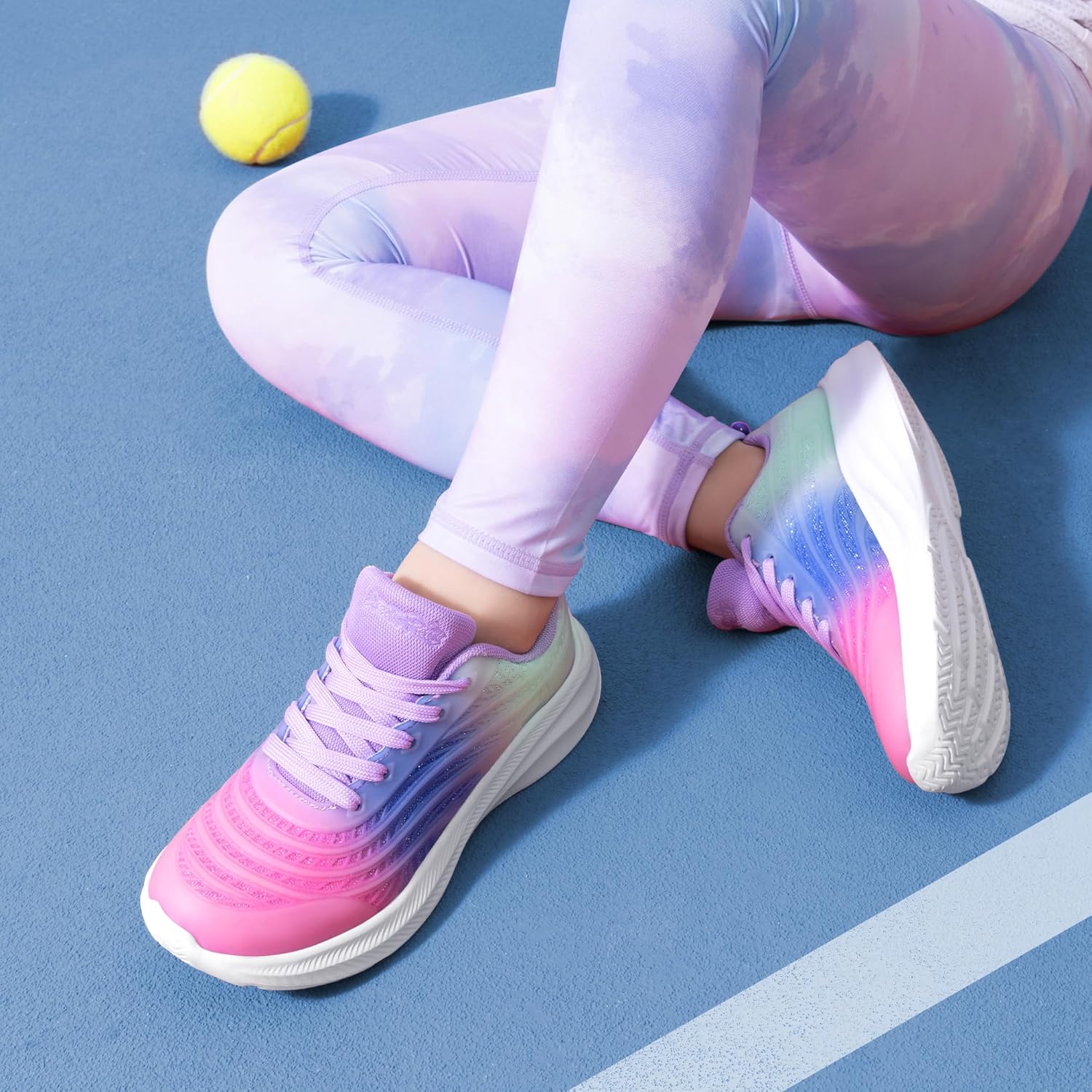 1760821638_DREAM-PAIRS-Girls-Boys-Shoes-Kids-Lace-up-Tennis-Sparkle-Glitter-Athletic-Running-Sneakers.jpg DREAM PAIRS Girls Boys Shoes Kids Lace up Tennis Sparkle Glitter Athletic Running Sneakers - Image 6