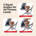Sunny Health & Fitness Smart Row-N-Ride Glute & Leg Trainer, Foldable Squat Assist Rower with Exclusive SunnyFit App Connection - Image 5