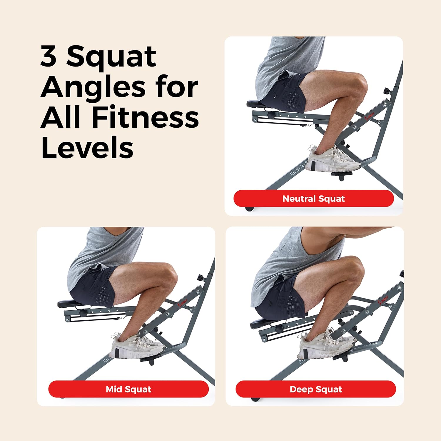 1760823509_Sunny-Health-Fitness-Smart-Row-N-Ride-Glute-Leg-Trainer-Foldable-Squat-Assist-Rower-with-Exclusive-SunnyFit-App-Connection.jpg Sunny Health & Fitness Smart Row-N-Ride Glute & Leg Trainer, Foldable Squat Assist Rower with Exclusive SunnyFit App Connection - Image 5