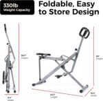 Sunny Health & Fitness Smart Row-N-Ride Glute & Leg Trainer, Foldable Squat Assist Rower with Exclusive SunnyFit App Connection - Image 7
