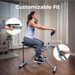Sunny Health & Fitness Smart Row-N-Ride Glute & Leg Trainer, Foldable Squat Assist Rower with Exclusive SunnyFit App Connection - Image 8