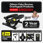 ZIWWVY- Mini Twist Stepper, Stepper Machine with 330LBS Weight Capacity, Mini Stepper for Full Body Workout, Adjustable Step Height, Smooth and Quiet, Step Machine for Men Women - Image 3