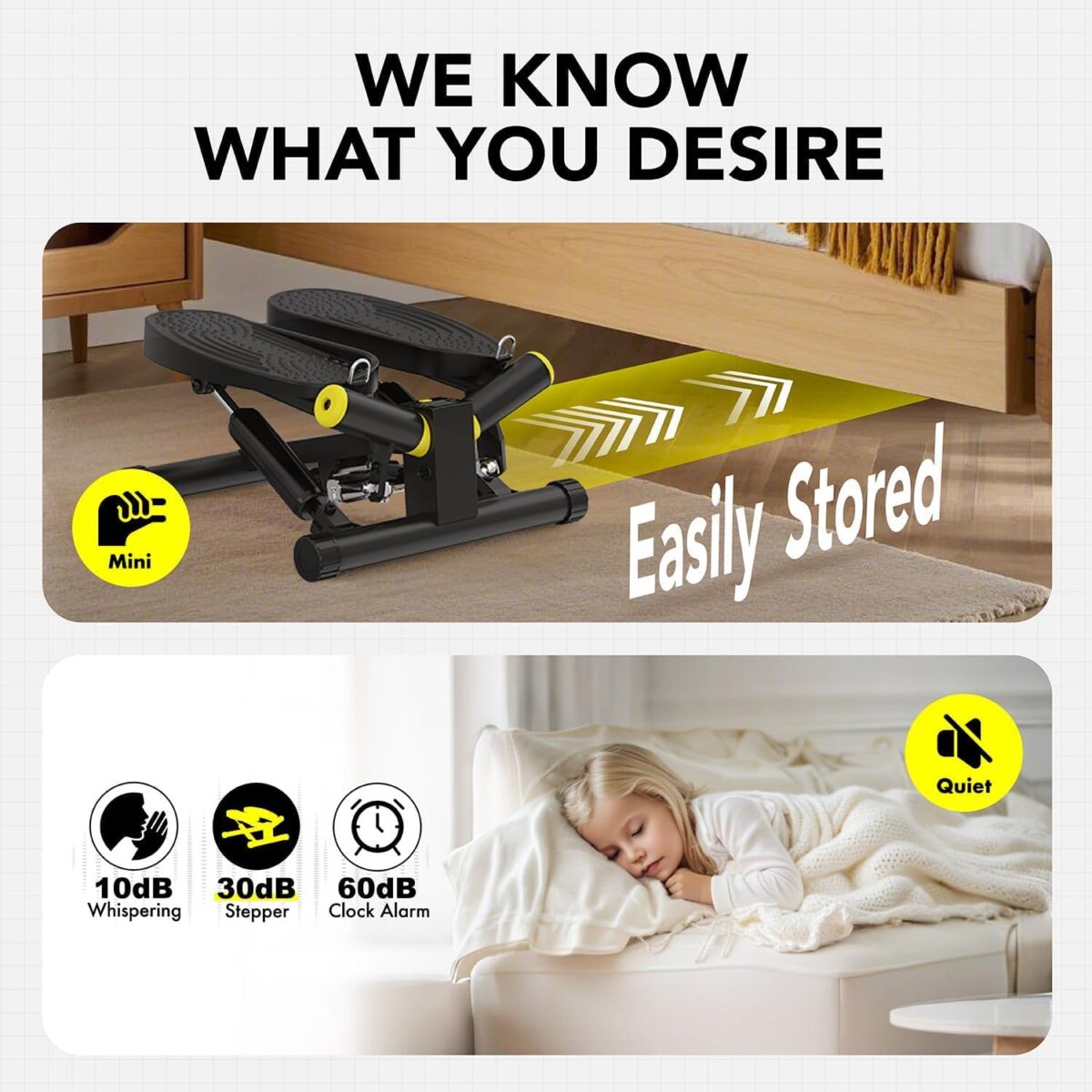 ZIWWVY- Mini Twist Stepper, Stepper Machine with 330LBS Weight Capacity, Mini Stepper for Full Body Workout, Adjustable Step Height, Smooth and Quiet, Step Machine for Men Women - Image 5