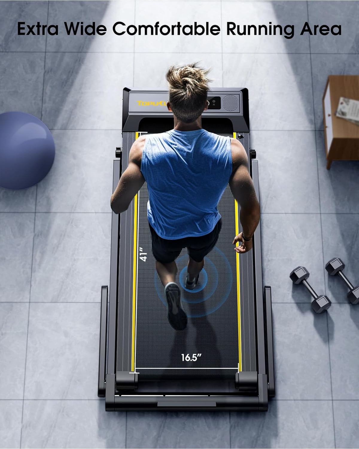 1760823900_Walking-Pad-Treadmill-with-12-Incline-4-in-1-Folding-Treadmill-for-HomeOffice-with-Handle-Bar-2.5HP-Under-Desk-Treadmills-Portable-Walking-Pad-with-App-Bluetooth-Speaker-0.6-10MPH.jpg Walking Pad Treadmill with 12% Incline, 4 in 1 Folding Treadmill for Home/Office with Handle Bar, 2.5HP Under Desk Treadmills Portable Walking Pad with App & Bluetooth Speaker, 0.6-10MPH - Image 8
