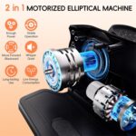 Under Desk Elliptical Machine, Morelax Ellipse Leg Exerciser for Seniors Fully Assembled, Quiet & Portable Electric Seated Pedal Exerciser with Remote Control & 12 Adjustable Speeds - Image 3