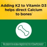 Nature Made Vitamin D3 K2 Supplement, 5000 IU (125 mcg) Vitamin D for Bone, Teeth, Muscle and Immune Support, 30 D3 and K2 Softgels, 30 Day Supply - Image 4
