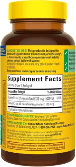 Nature Made Vitamin D3 K2 Supplement, 5000 IU (125 mcg) Vitamin D for Bone, Teeth, Muscle and Immune Support, 30 D3 and K2 Softgels, 30 Day Supply - Image 9