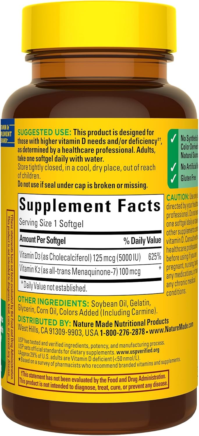 1760824386_Nature-Made-Vitamin-D3-K2-Supplement-5000-IU-125-mcg-Vitamin-D-for-Bone-Teeth-Muscle-and-Immune-Support-30-D3-and-K2-Softgels-30-Day-Supply.jpg Nature Made Vitamin D3 K2 Supplement, 5000 IU (125 mcg) Vitamin D for Bone, Teeth, Muscle and Immune Support, 30 D3 and K2 Softgels, 30 Day Supply - Image 9
