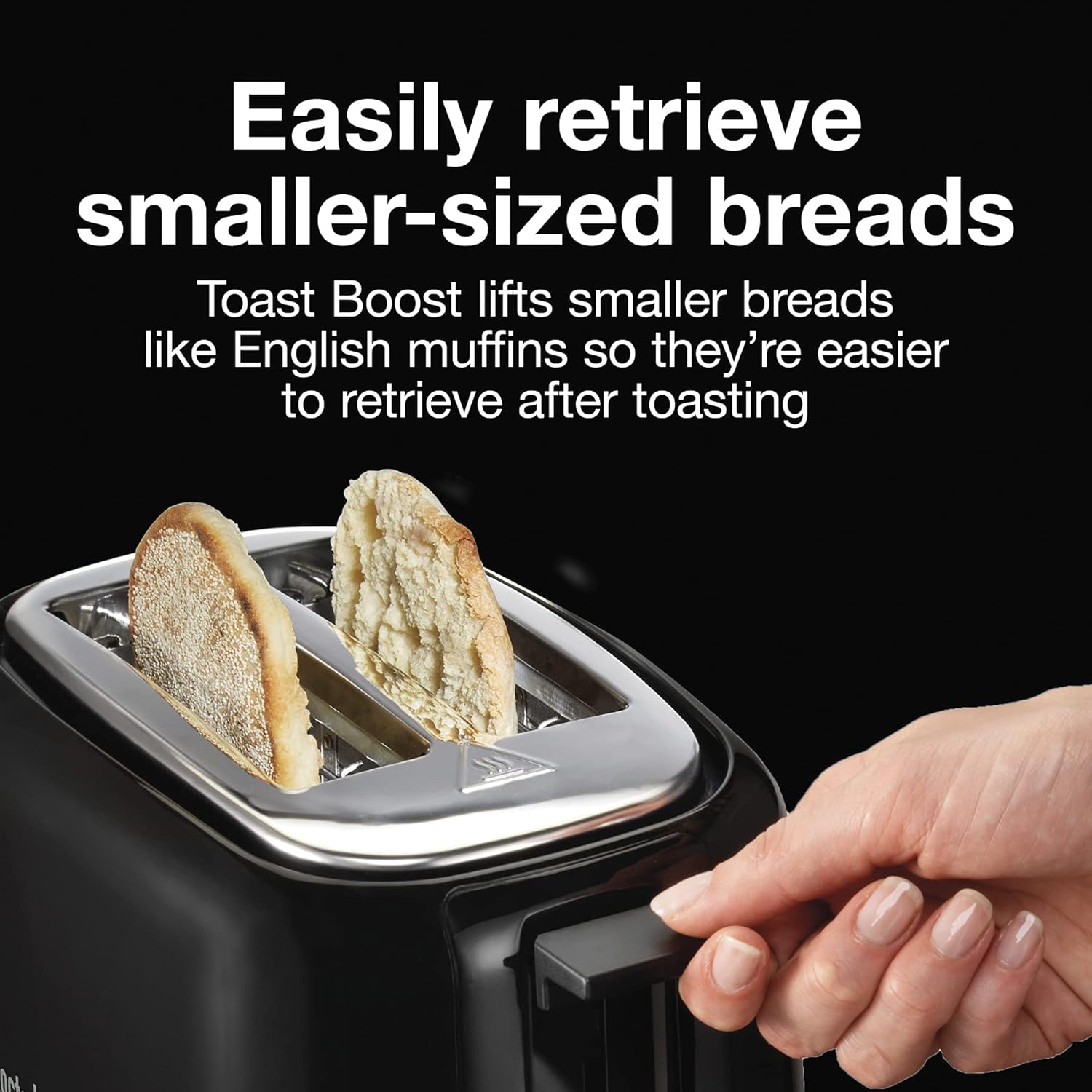 1760826960_Proctor-Silex-2-Slice-Toaster-with-Extra-Wide-Slots-for-Bagels-Cool-Touch-Walls-Shade-Selector-Toast-Boost-Auto-Shut-off-and-Cancel-Button-Black-22305.jpg Proctor Silex 2-Slice Toaster with Extra Wide Slots for Bagels, Cool-Touch Walls, Shade Selector, Toast Boost, Auto Shut-off and Cancel Button, Black (22305) - Image 4