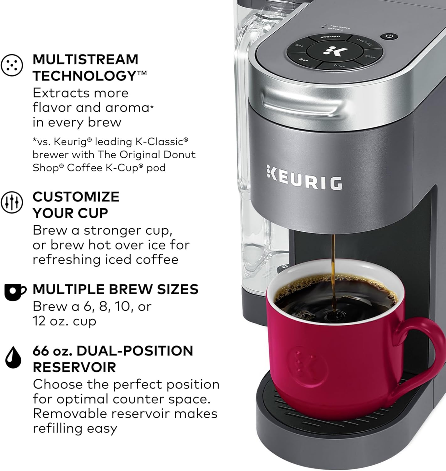 1760828362_Keurig-K-Supreme-Single-Serve-K-Cup-Pod-Coffee-Maker-MultiStream-Technology-4-Brew-Sizes-66oz-Dual-Position-Removable-Reservoir-Gray.jpg Keurig K-Supreme Single Serve K-Cup Pod Coffee Maker, MultiStream Technology, 4 Brew Sizes, 66oz Dual-Position Removable Reservoir, Gray - Image 4