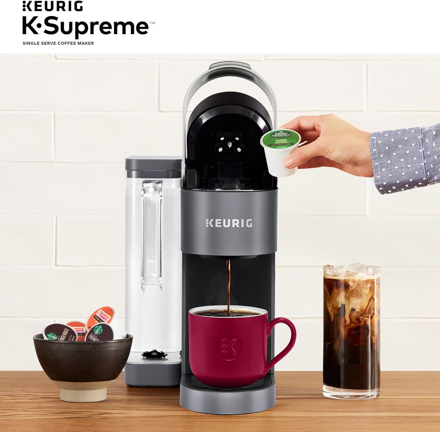 1760828378_Keurig-K-Supreme-Single-Serve-K-Cup-Pod-Coffee-Maker-MultiStream-Technology-4-Brew-Sizes-66oz-Dual-Position-Removable-Reservoir-Gray.jpg Keurig K-Supreme Single Serve K-Cup Pod Coffee Maker, MultiStream Technology, 4 Brew Sizes, 66oz Dual-Position Removable Reservoir, Gray - Image 13