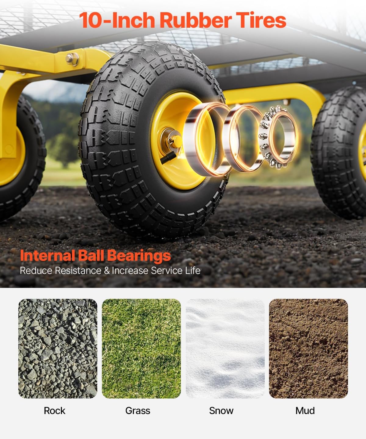1760828520_VEVOR-500-Lbs-Steel-Garden-Cart-Heavy-Duty-Garden-Wagon-Cart-Pullable-on-Wheels-Metal-Yard-Utility-Wagon-Carts-with-10-All-Terrain-Tires-Mesh-Removable-Sides-and-180°Rotating-Handle.jpg VEVOR 500 Lbs Steel Garden Cart, Heavy Duty Garden Wagon Cart Pullable on Wheels, Metal Yard Utility Wagon Carts with 10" All Terrain Tires, Mesh Removable Sides and 180°Rotating Handle - Image 6