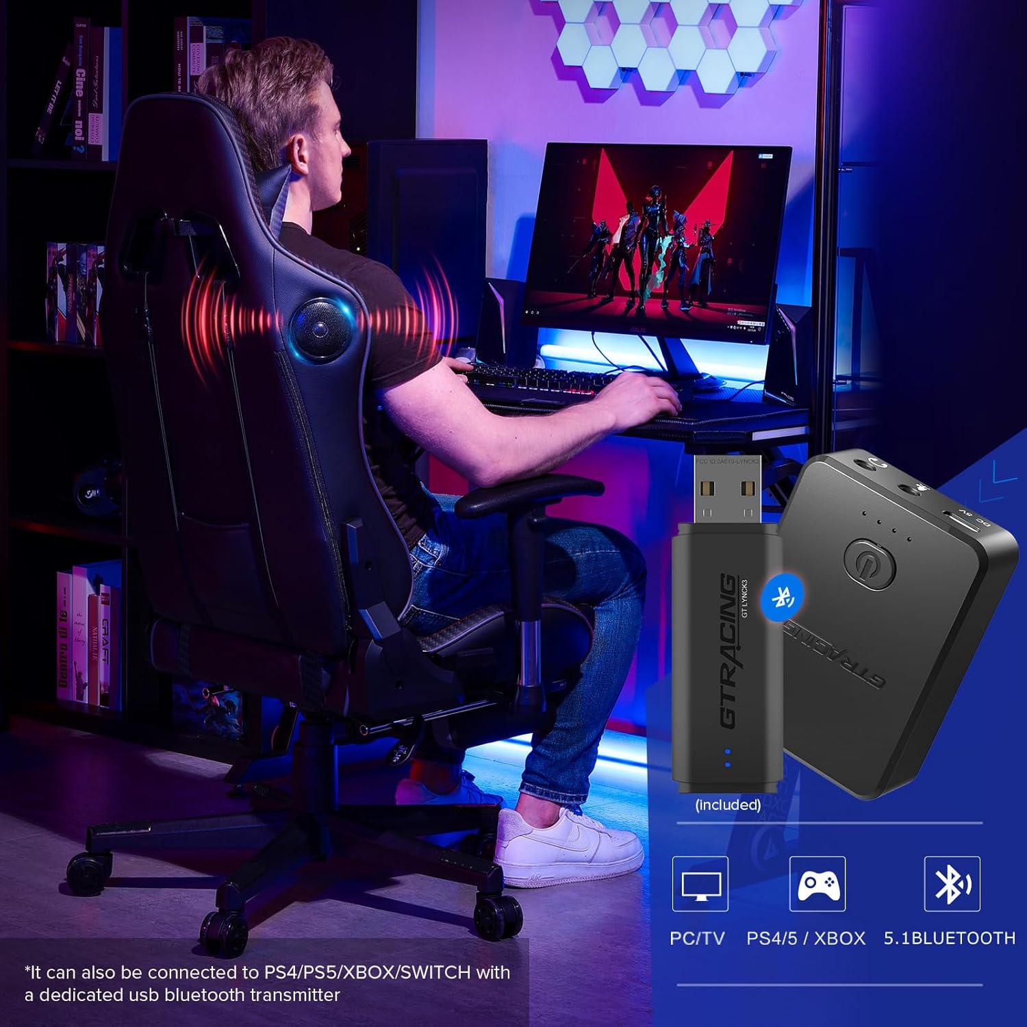 1760834286_GTRACING-Gaming-Chair-with-Footrest-Speakers-Video-Game-Chair-Bluetooth-Music-Heavy-Duty-Ergonomic-Computer-Office-Desk-Chair.jpg GTRACING Gaming Chair with Footrest Speakers Video Game Chair Bluetooth Music Heavy Duty Ergonomic Computer Office Desk Chair - Image 8