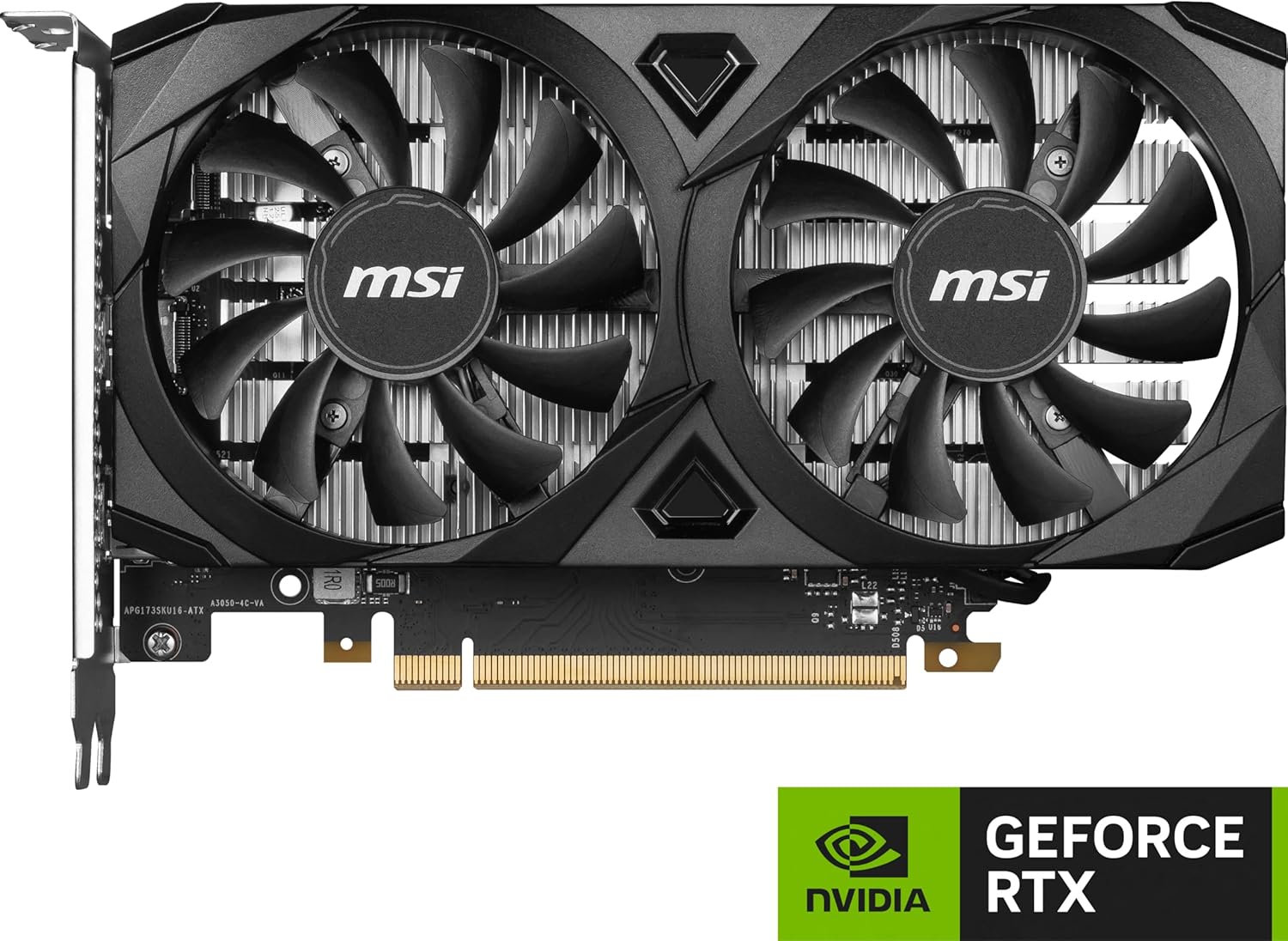 1760834450_MSI-Gaming-RTX-3050-Ventus-2X-6G-OC-Graphics-Card-NVIDIA-RTX-3050-96-Bit-Boost-Clock-1492-MHz-6GB-GDDR6-14-Gbps-HDMIDP-Ampere-Architecture.jpg MSI Gaming RTX 3050 Ventus 2X 6G OC Graphics Card (NVIDIA RTX 3050, 96-Bit, Boost Clock: 1492 MHz, 6GB GDDR6 14 Gbps, HDMI/DP, Ampere Architecture) - Image 3