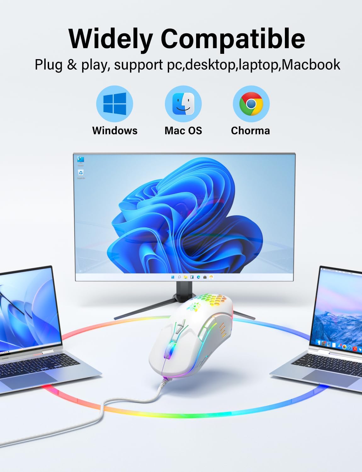1760835245_Wired-USB-Mouse-Computer-Mouse-with-RGB-Lighting-4-Adjustable-DPI-Ergonomic-Optical-Office-Mouse-7-Buttons-Corded-Mice-for-WindowPCLaptopDesktopMacChromebook-White.jpg Wired USB Mouse, Computer Mouse with RGB Lighting, 4 Adjustable DPI, Ergonomic Optical Office Mouse, 7 Buttons Corded Mice for Window/PC/Laptop/Desktop/Mac/Chromebook, White - Image 6