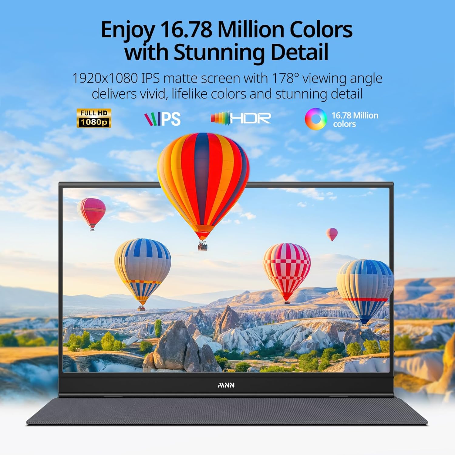 1760835866_MNN-Portable-Monitor-15.6inch-FHD-1080P-USB-C-HDMI-Gaming-Ultra-Slim-IPS-Display-wSmart-Cover-SpeakersHDR-PlugPlay-External-Monitor-for-Laptop-PC-Phone-Mac-15.6-1080P.jpg MNN Portable Monitor 15.6inch FHD 1080P USB C HDMI Gaming Ultra-Slim IPS Display w/Smart Cover & Speakers,HDR Plug&Play, External Monitor for Laptop PC Phone Mac (15.6'' 1080P) - Image 3