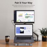 MNN Portable Monitor 15.6inch FHD 1080P USB C HDMI Gaming Ultra-Slim IPS Display w/Smart Cover & Speakers,HDR Plug&Play, External Monitor for Laptop PC Phone Mac (15.6'' 1080P) - Image 7