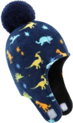 Baby Beanie Hat Pom Full Hood Hat Toddler Winter Hat Fleece Earflap Cap for 6M-4T Boys Girls Winter - Image 3