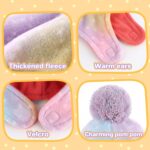 Baby Beanie Hat Pom Full Hood Hat Toddler Winter Hat Fleece Earflap Cap for 6M-4T Boys Girls Winter - Image 4