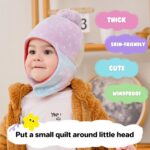 Baby Beanie Hat Pom Full Hood Hat Toddler Winter Hat Fleece Earflap Cap for 6M-4T Boys Girls Winter - Image 5