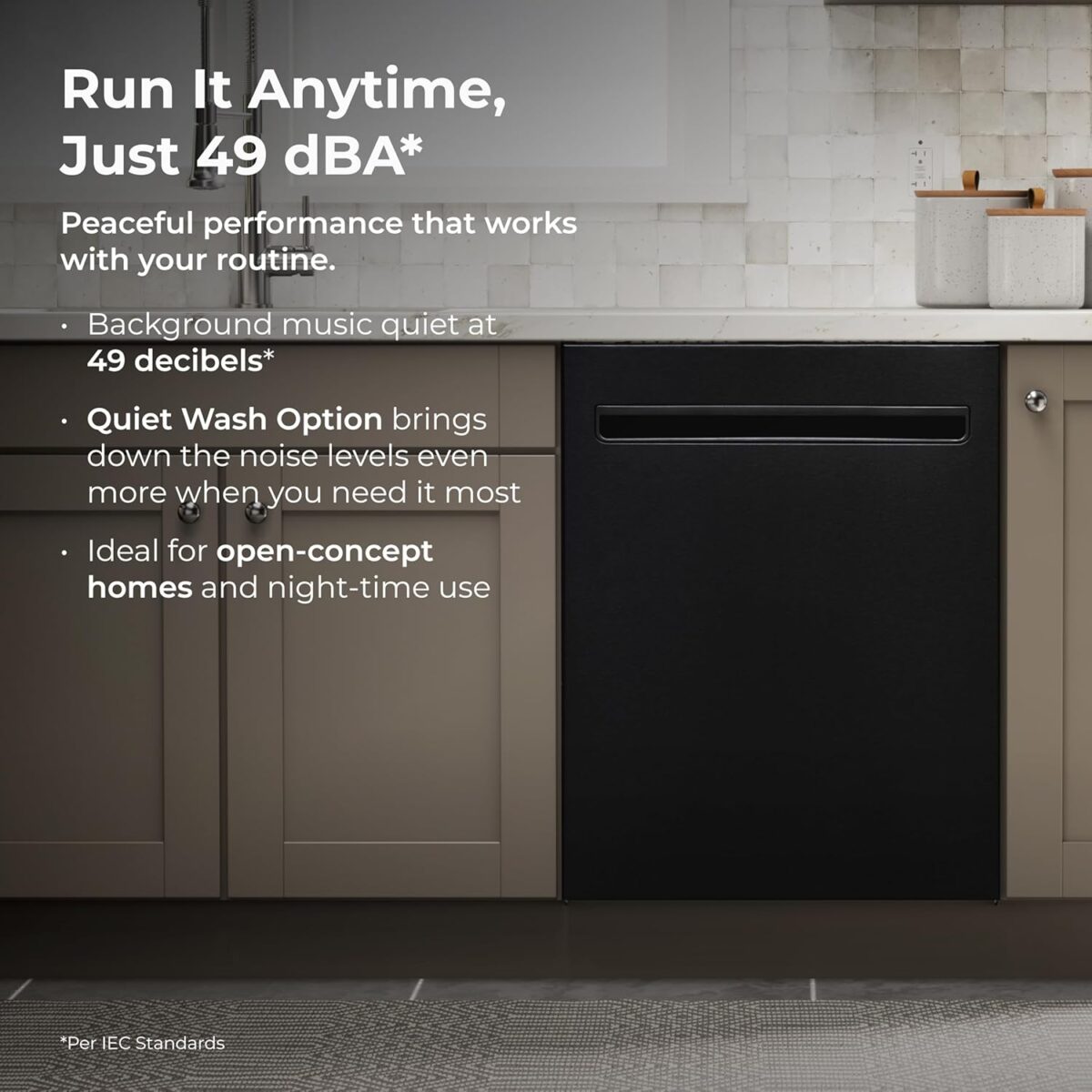 Kenmore 24" Built-in Stainless Steel Tub Dishwasher EasyFlex 3rd, SmartWash, UltraWash Plus, TurboDry, MoreSpace Adjustable Rack, Energy Star Certified, Black - Image 8