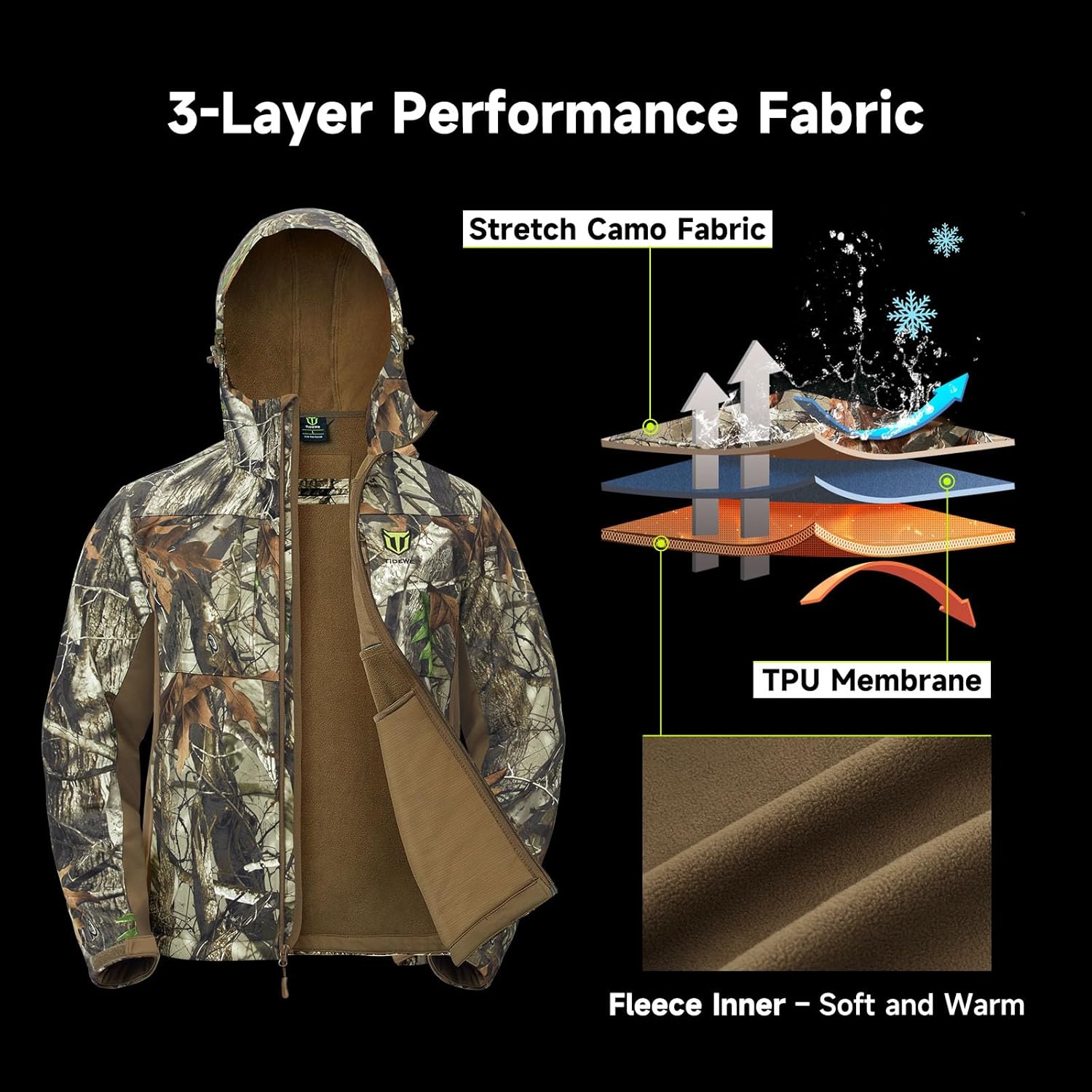 1760838610_TIDEWE-Hunting-Clothes-for-Men-with-Fleece-Lining-Safety-Strap-Compatible-Water-Resistant-Silent-Hunting-Jacket-and-Pants.jpg TIDEWE Hunting Clothes for Men with Fleece Lining, Safety Strap Compatible Water Resistant Silent Hunting Jacket and Pants - Image 4
