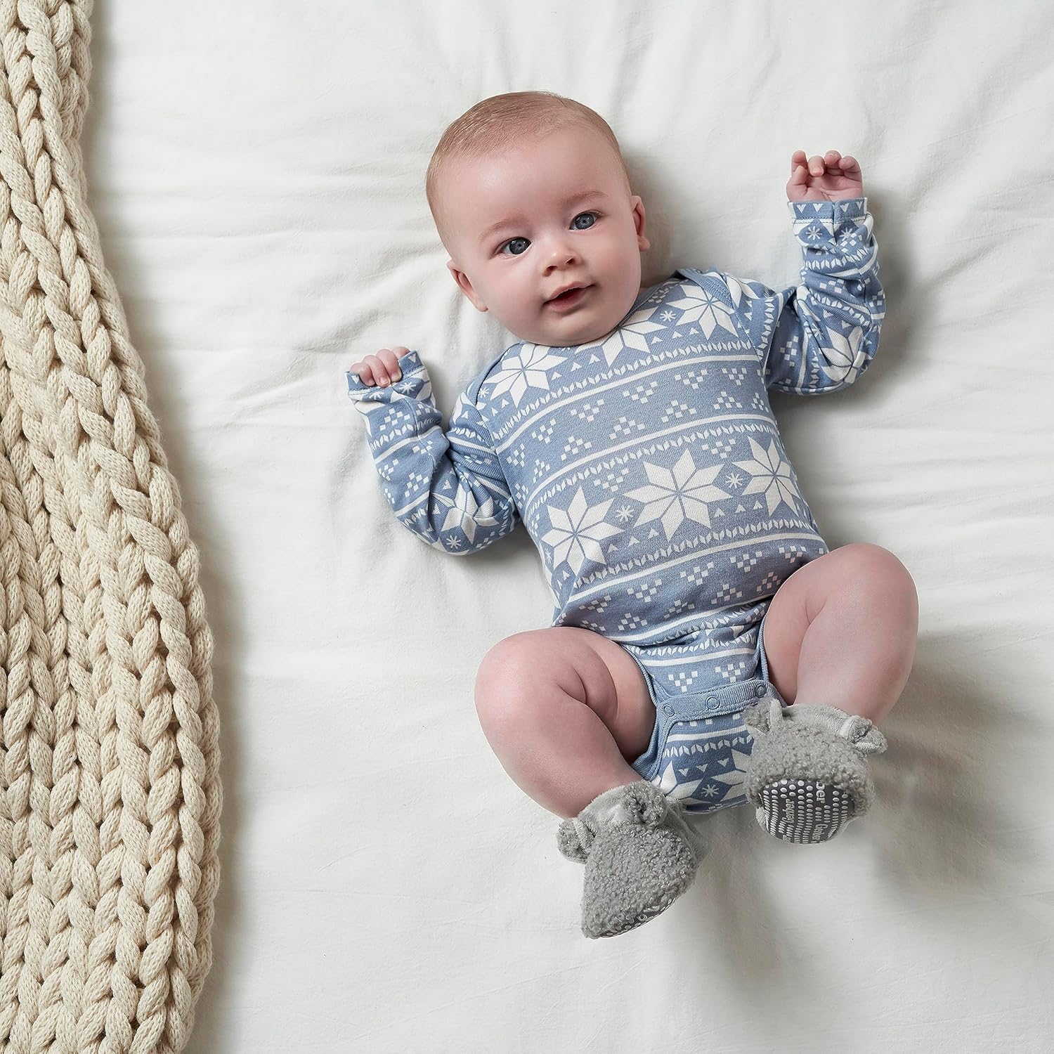 1760903346_Gerber-unisex-baby-Fleece-Lined-Non-Skid-Soft-Slipper-Booties-With-EarsSlipper.jpg Gerber unisex-baby Fleece Lined Non Skid Soft Slipper Booties With EarsSlipper - Image 6
