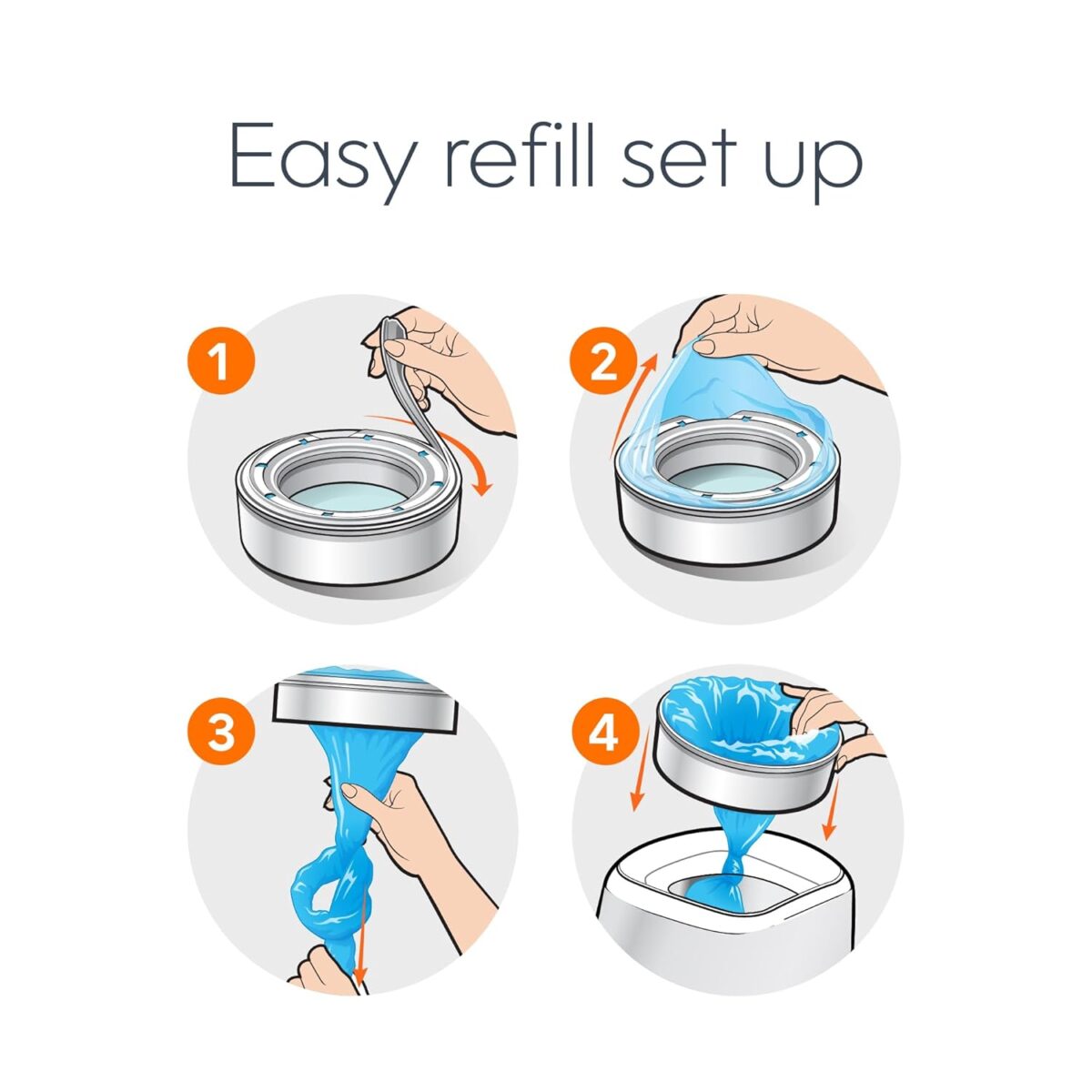 Diaper Genie Bags Refills 270 Count (Pack of 3) Clean Laundry Scent | Diaper Pail Refills with Max Odor Lock | Holds up to 810 Newborn Diapers - Image 7